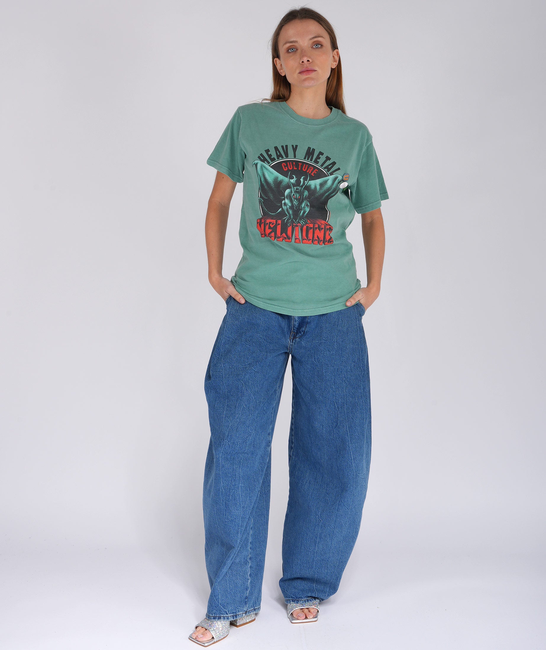 Light green "CULTURE" trucker tee shirt