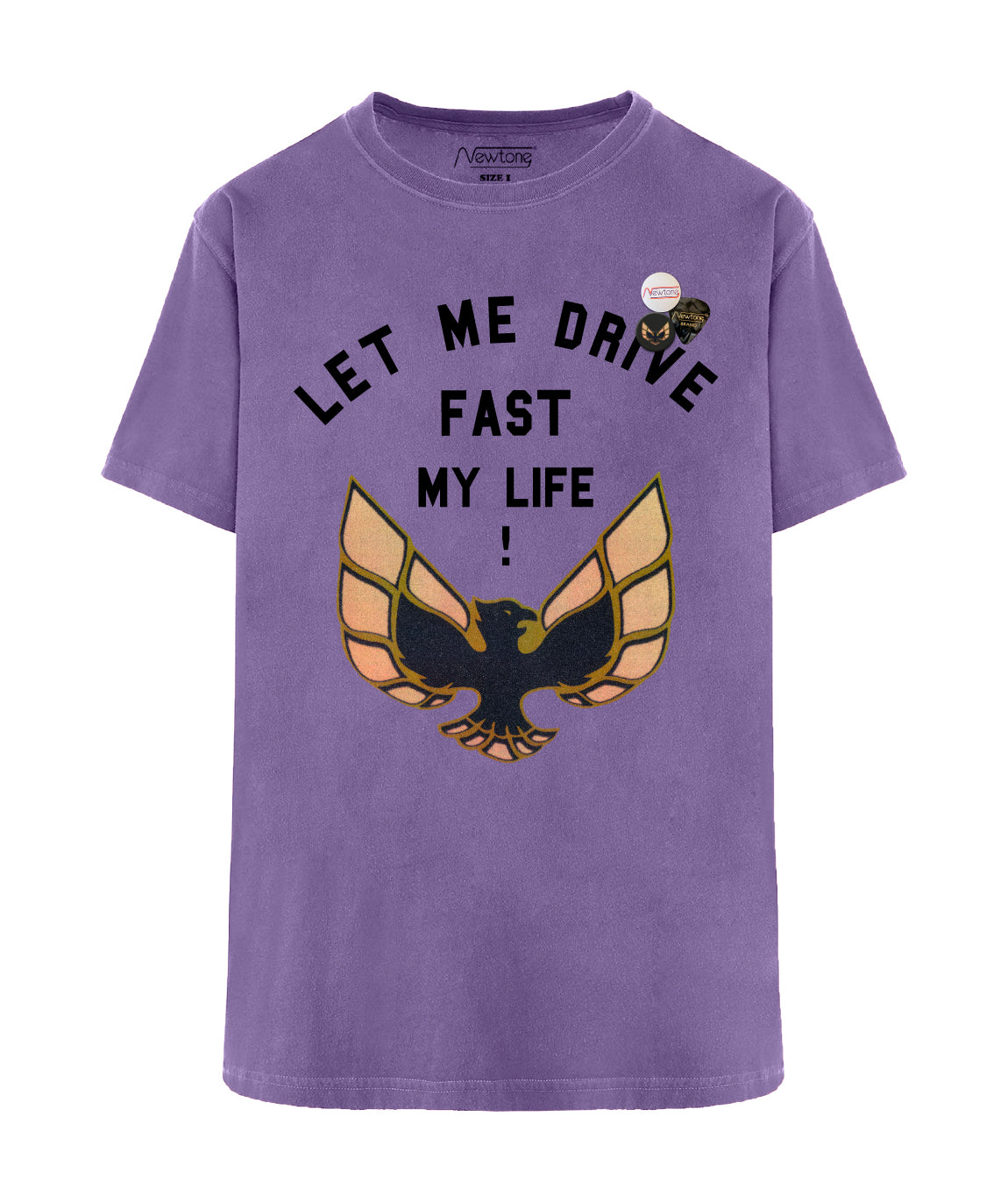 "BIRDY" trucker grape T-shirt