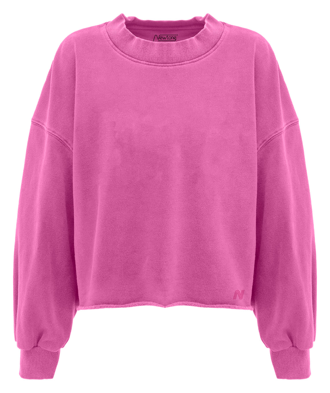 Fuchsia "DAILY" crop sweatshirt