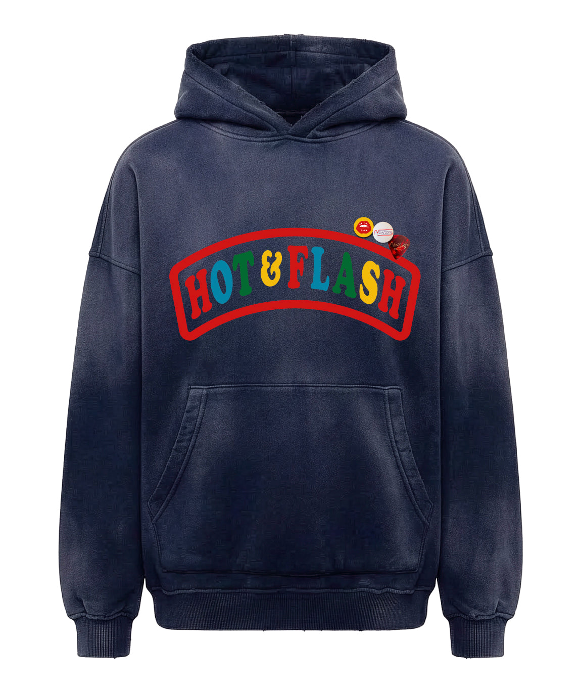 Vintage blue "HOT" Skyler hoodie