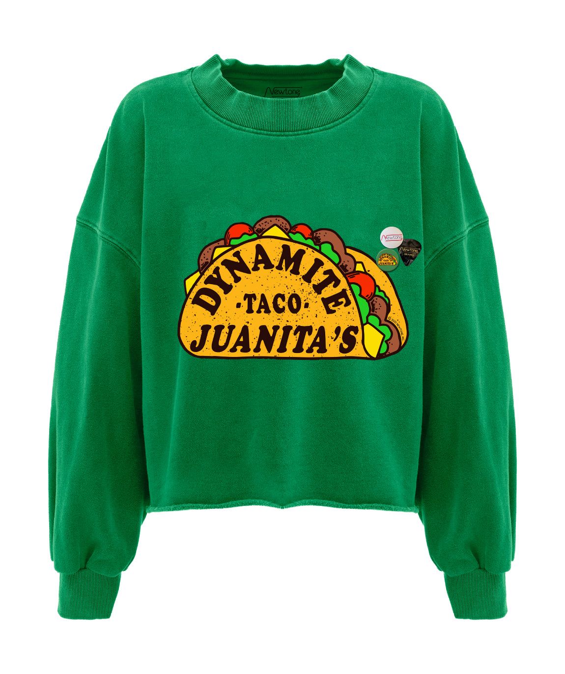 Crop sweatshirt with "TACOS" print
