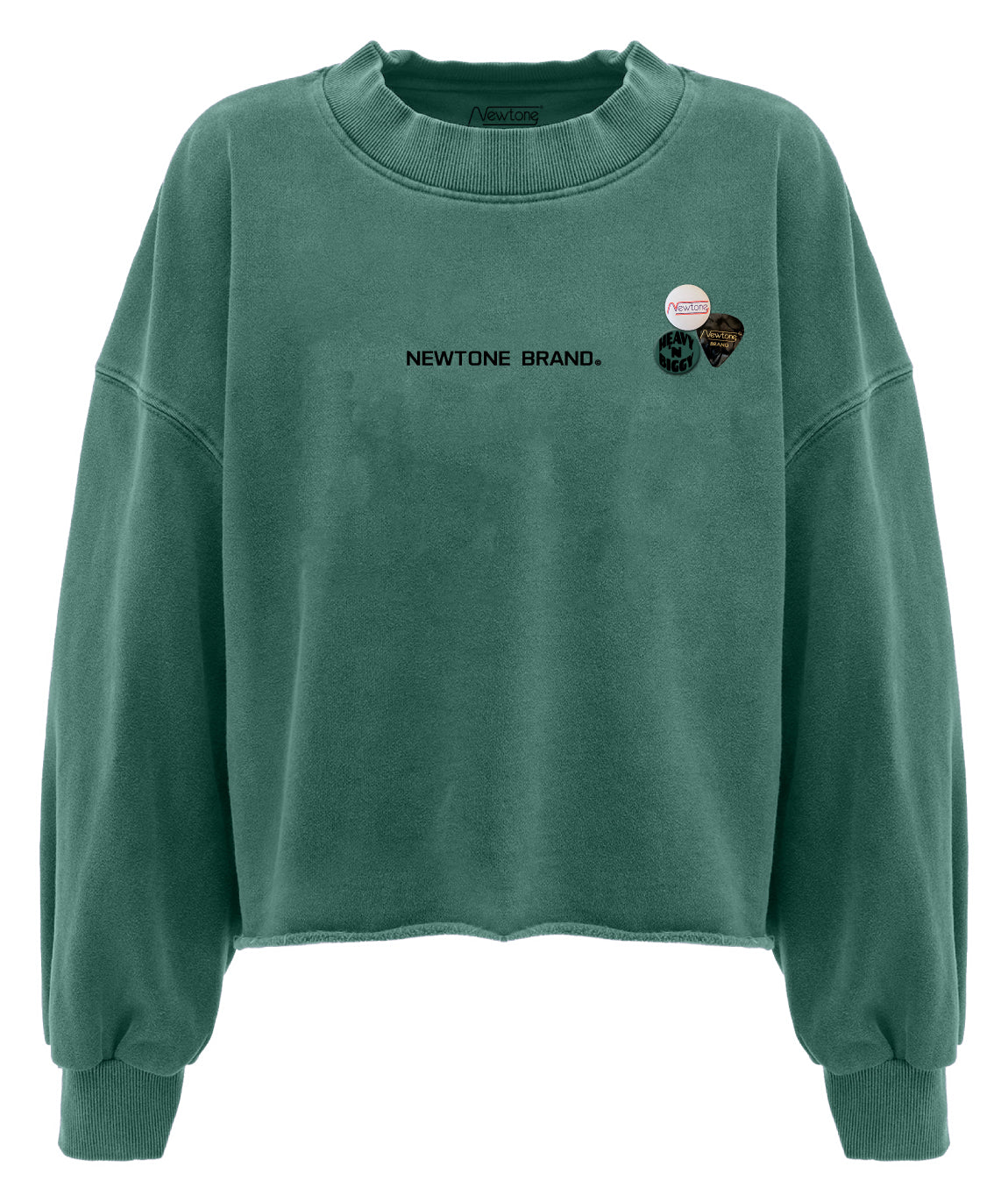 "LINE" forest green crop sweatshirt