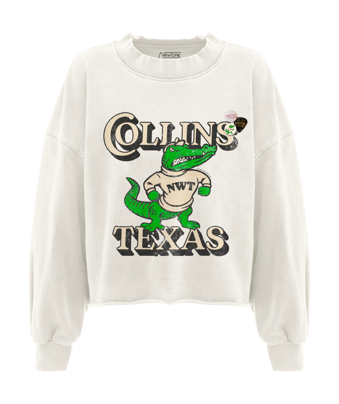 Natural-colored cropped sweatshirt "COLLINS"