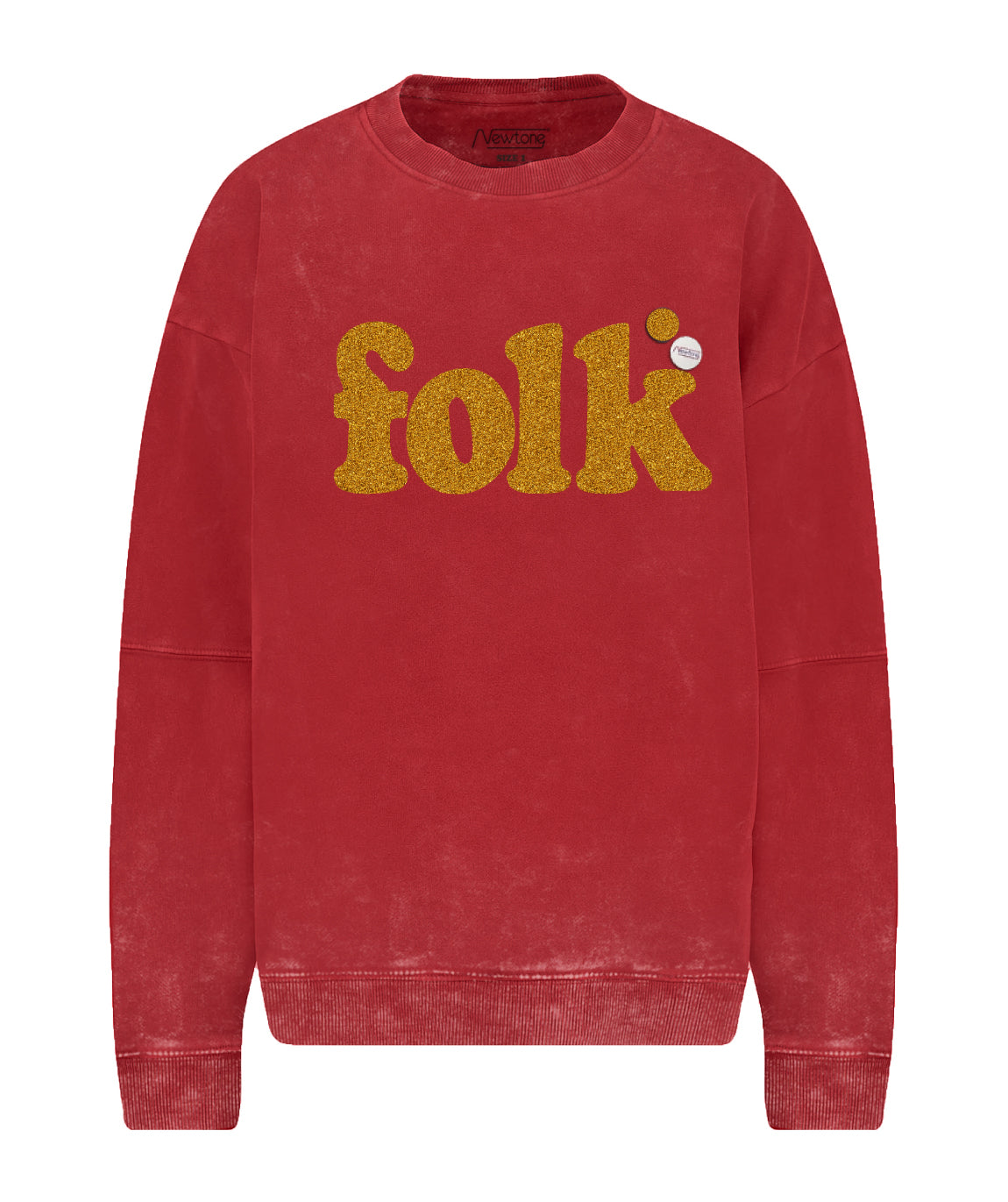 FOLK" roller red acid sweatshirt