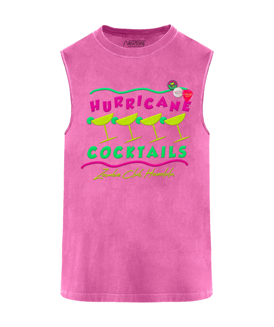 Fuchsia "HURRICANE" biker T-shirt