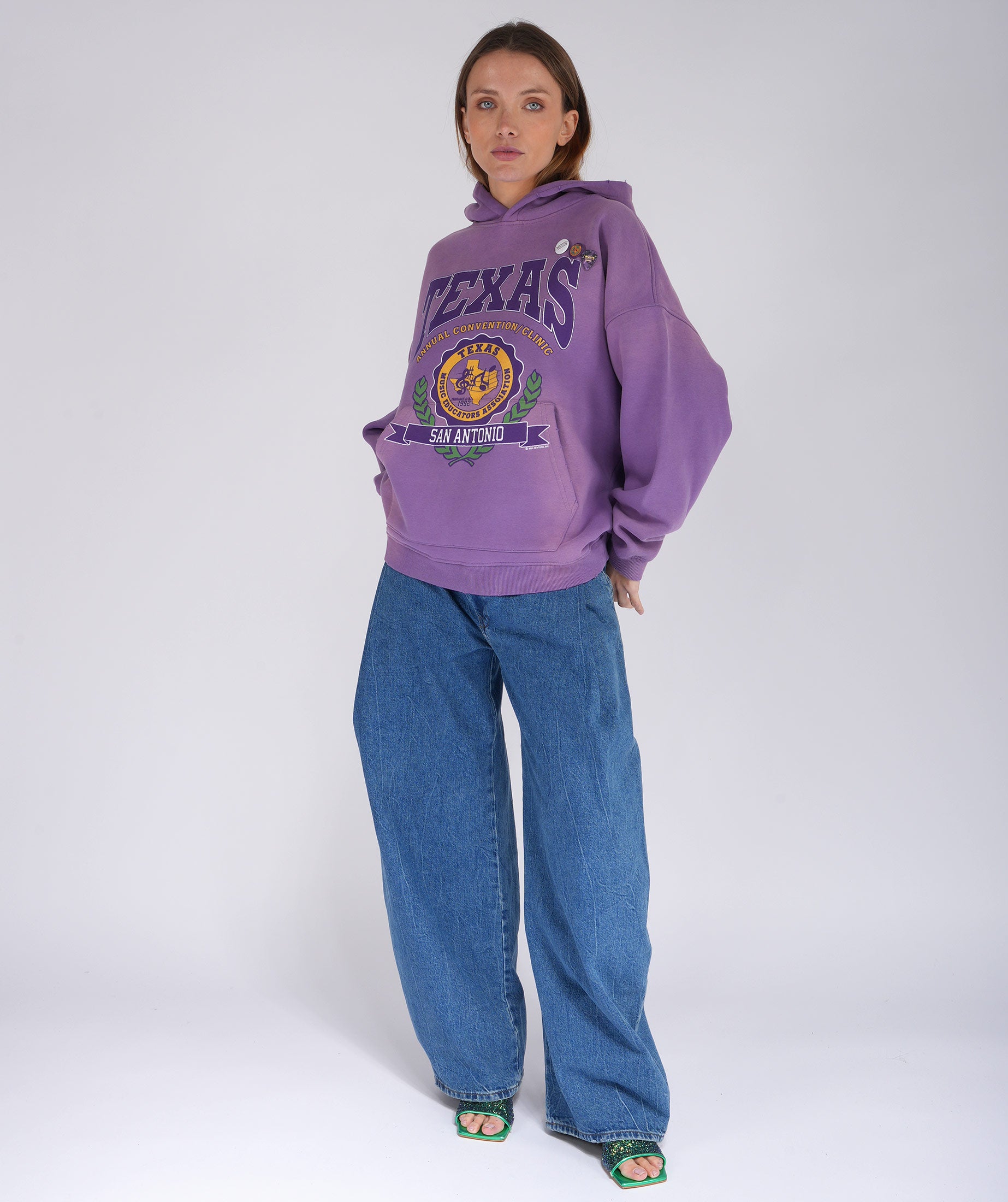 Vintage purple "TEXAS" skyler hoodie