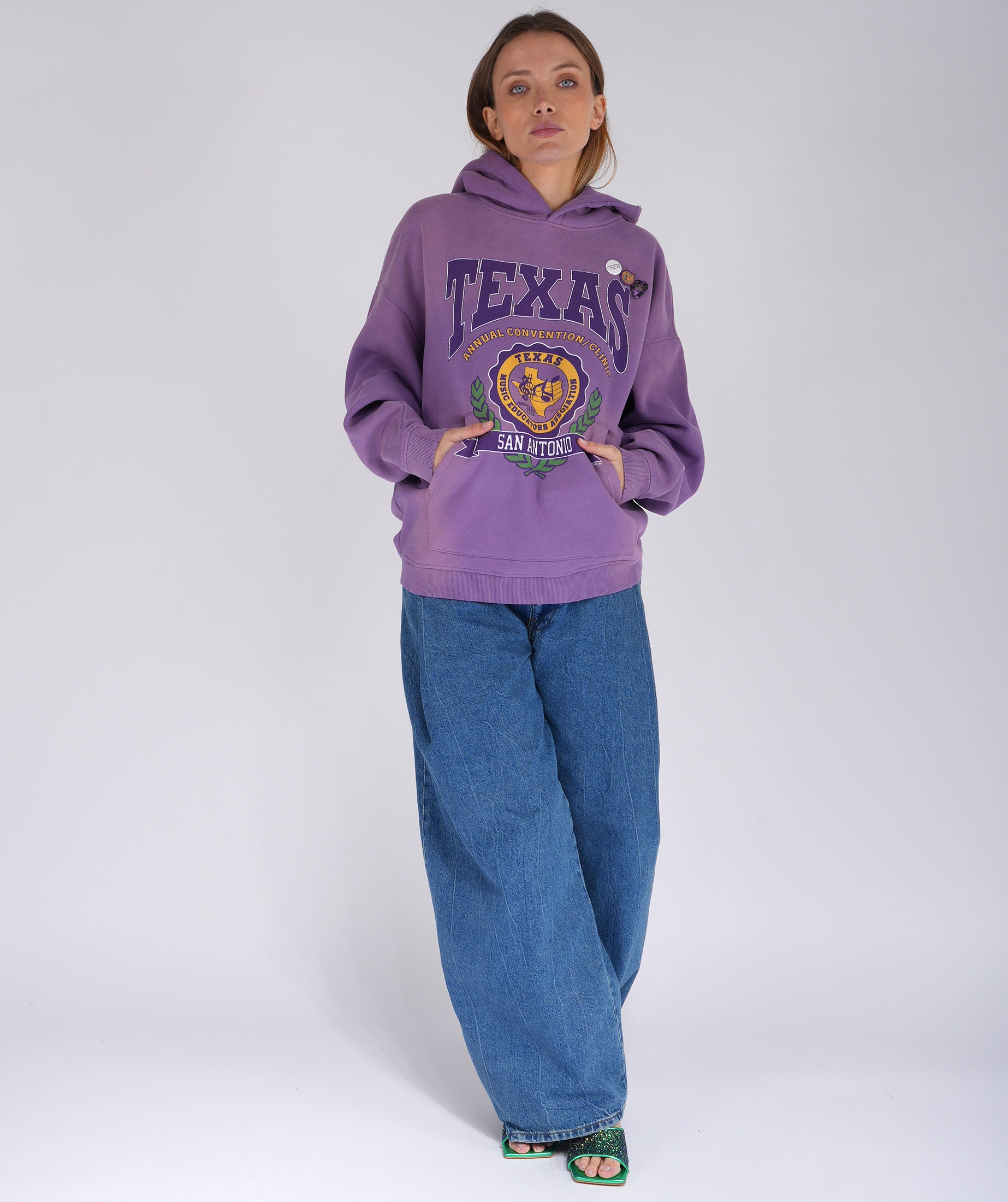 Vintage purple "TEXAS" skyler hoodie