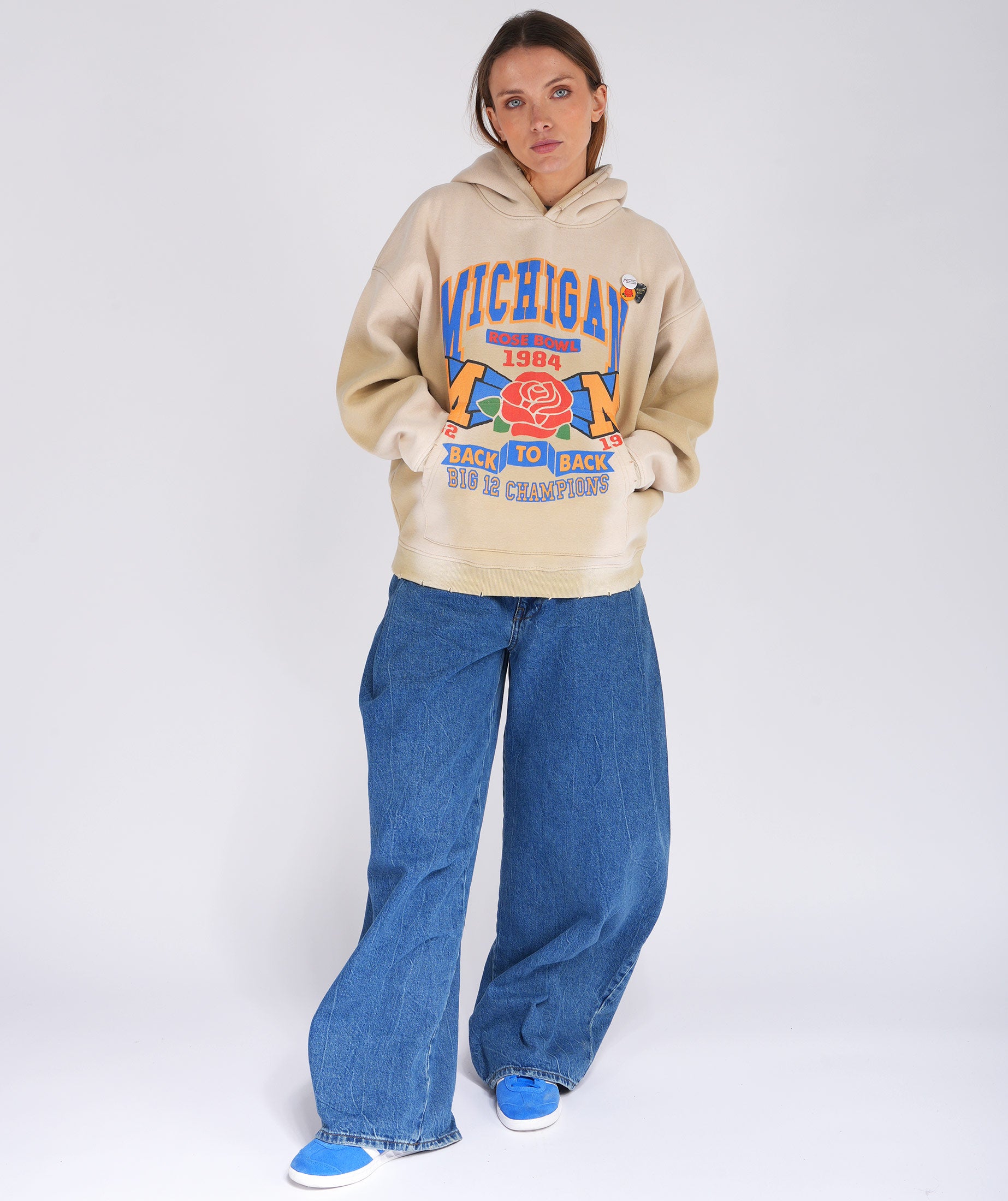 Hoodie skyler vintage natural "ROSE