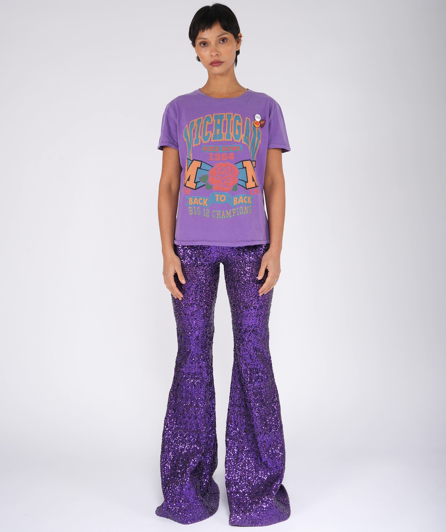 Tee shirt starlight purple "ROSE