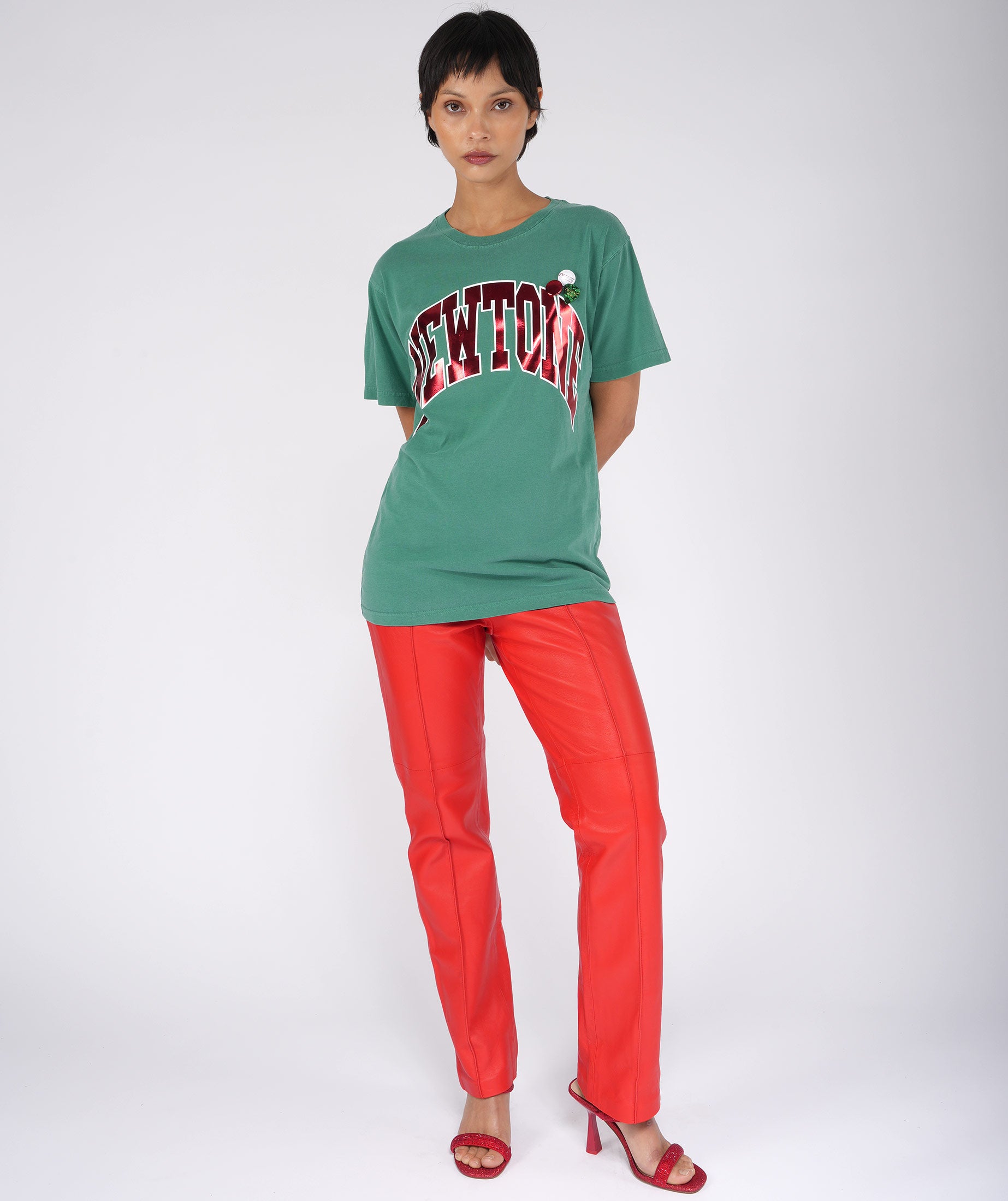 TONE SS25" apple trucker tee shirt