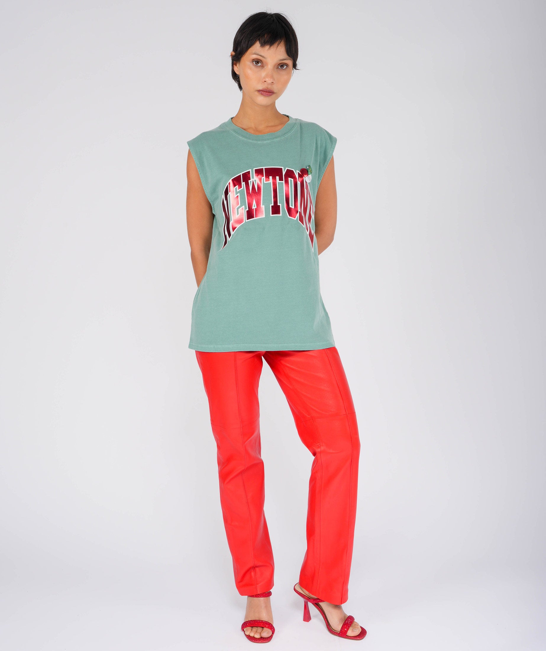 TONE" light green biker tee shirt