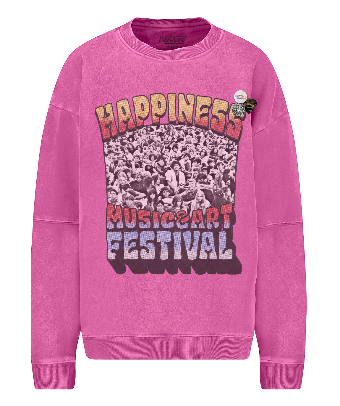 THREEDAYS" fuschia rollerblade sweatshirt