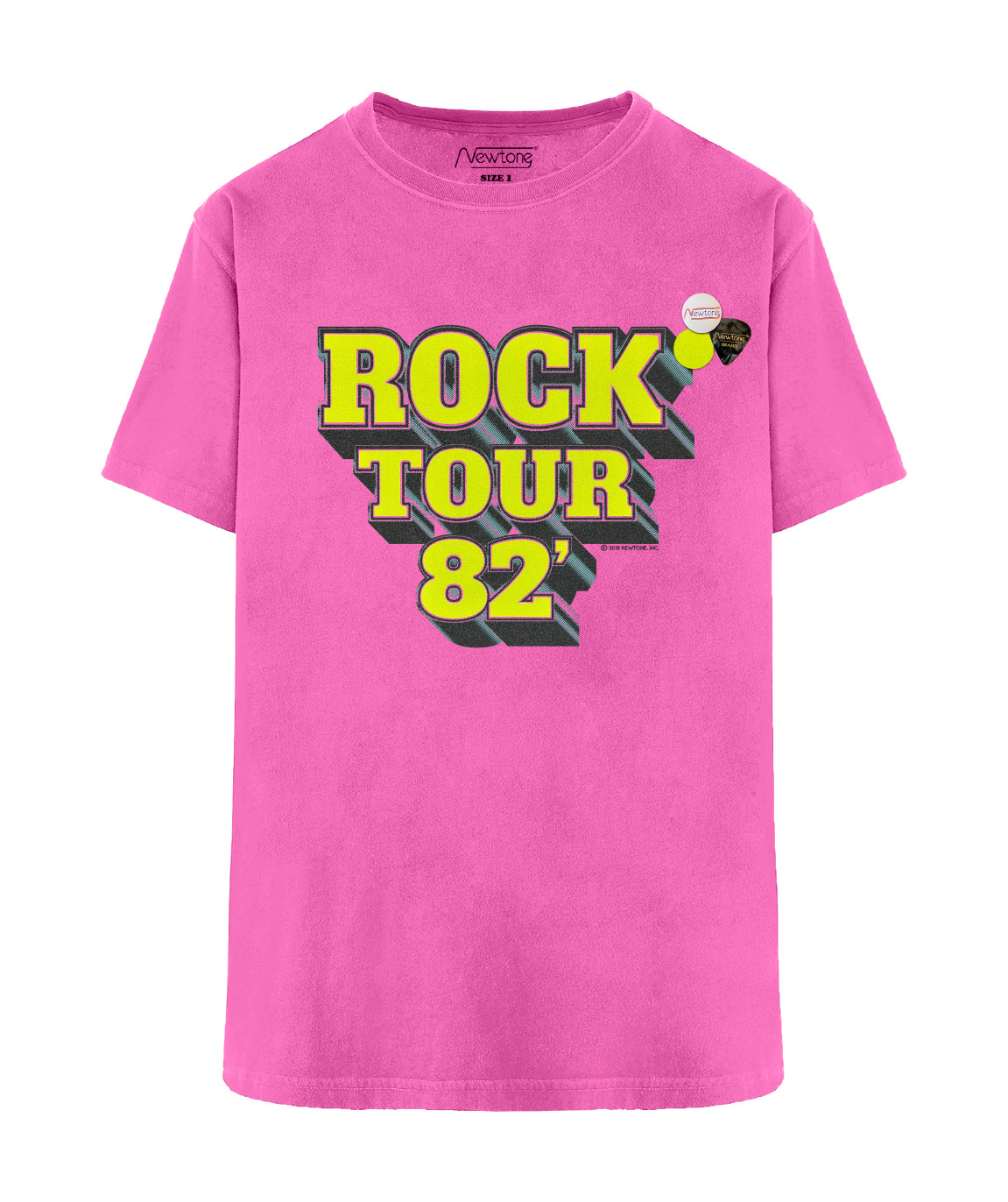 TOUR" fuschia trucker tee shirt