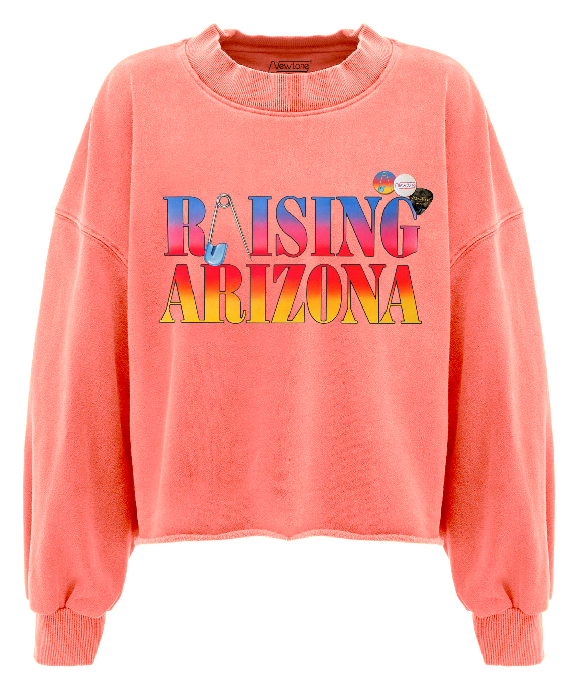 Coral crop sweatshirt "RAISING"