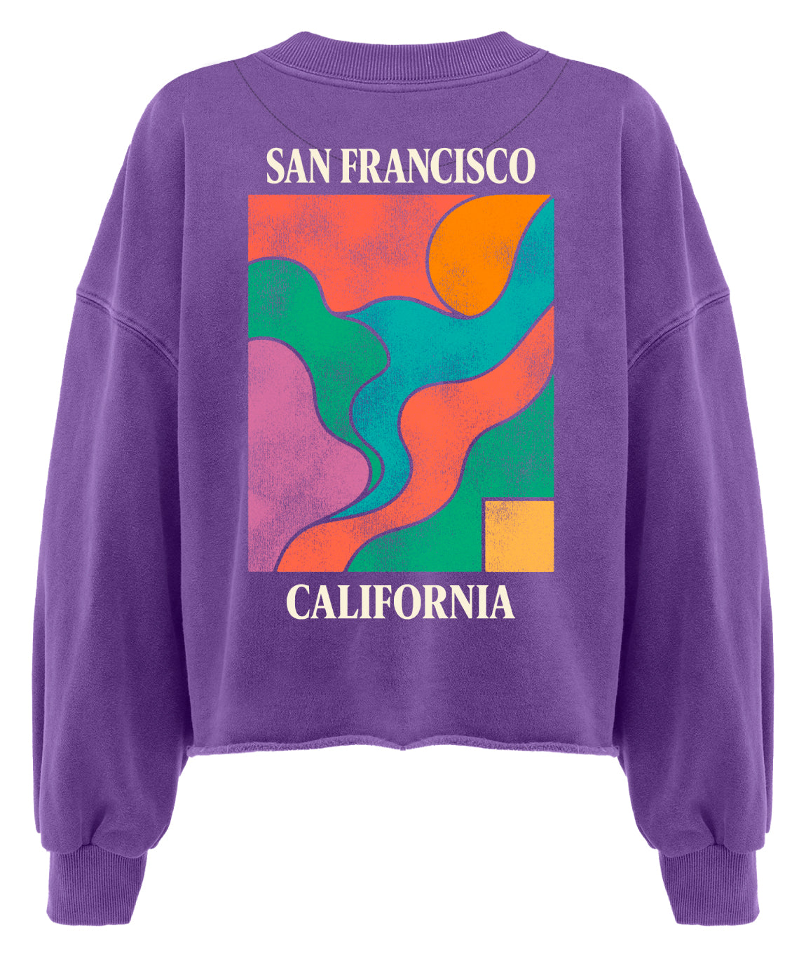 Purple "FRANCIS" crop sweatshirt