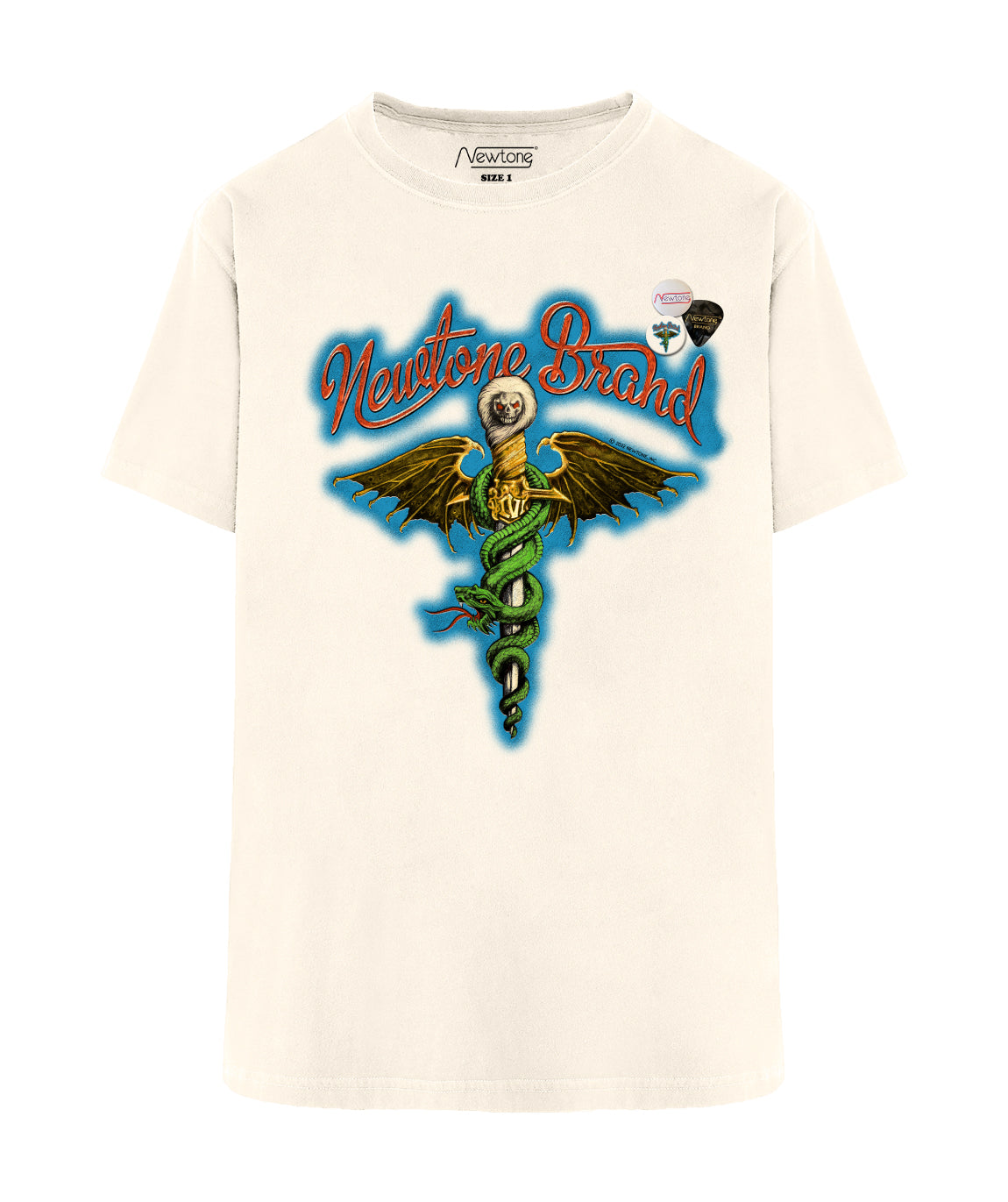 Natural trucker tee shirt "SWORD"