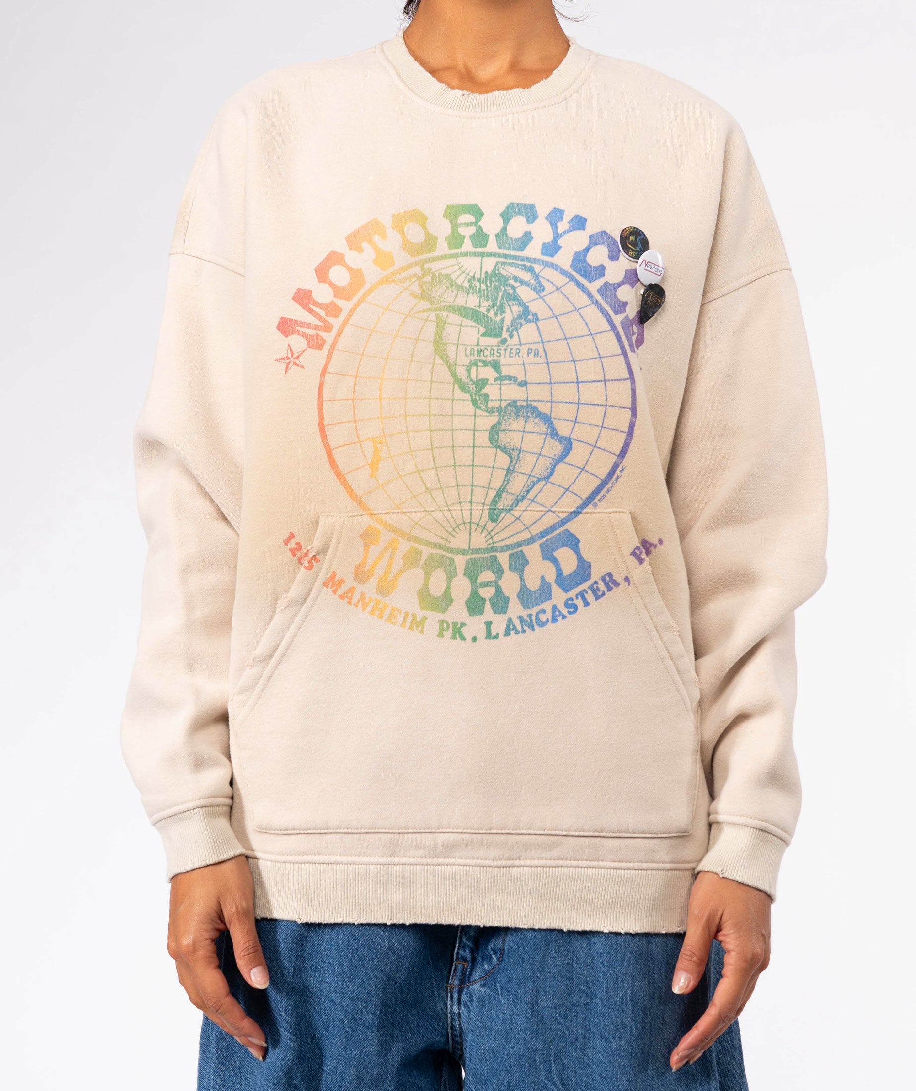 Vintage natural "LANCASTER" piper sweatshirt