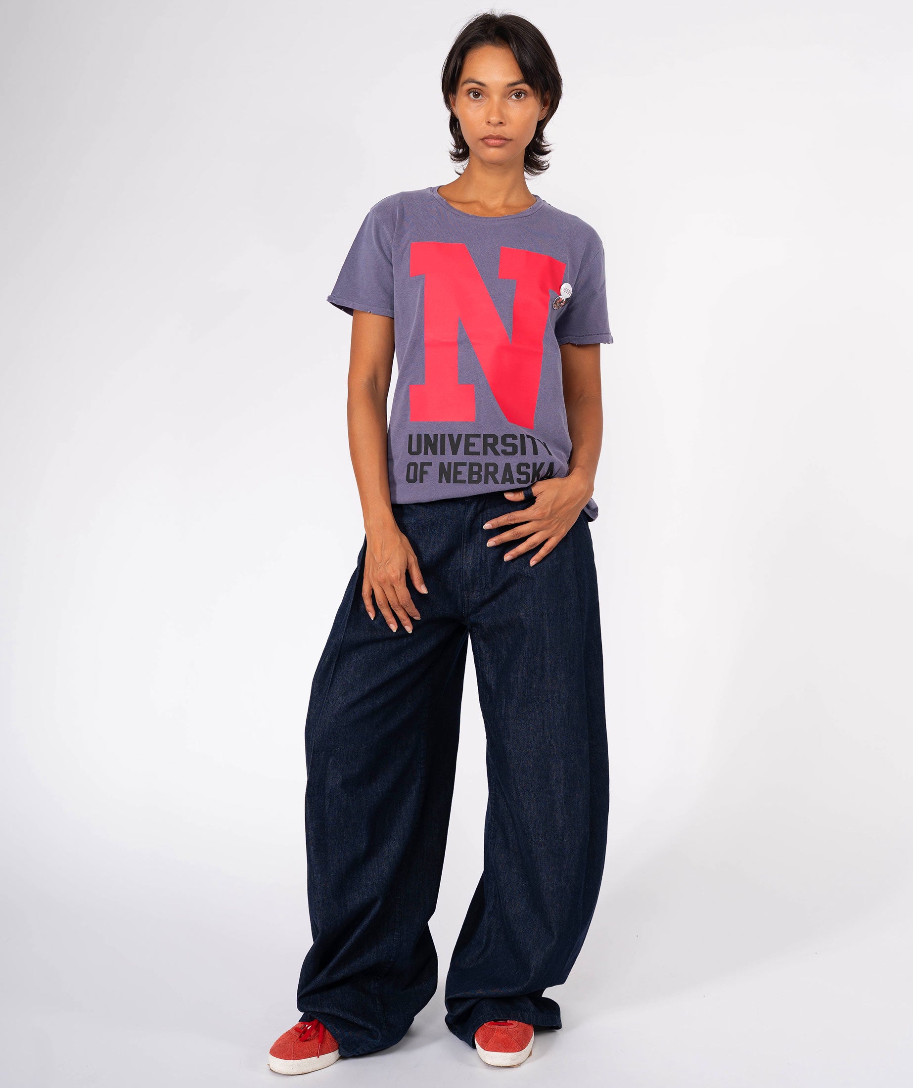 LETTERS" starlight grape tee shirt