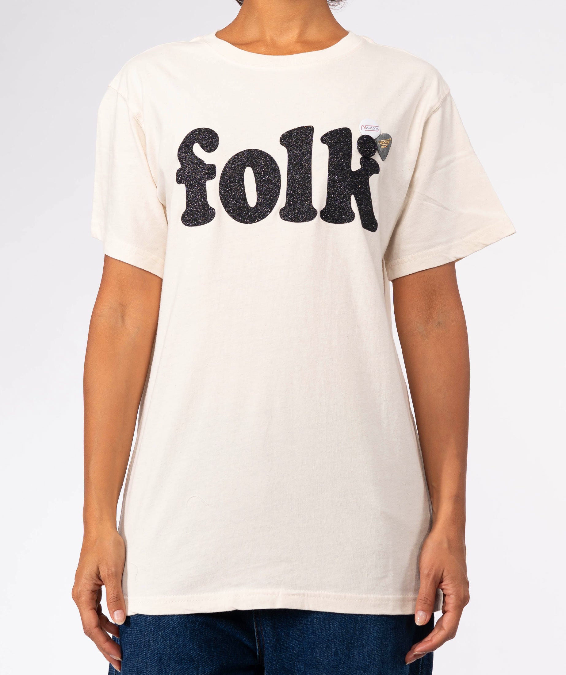 FOLK" natural trucker tee shirt