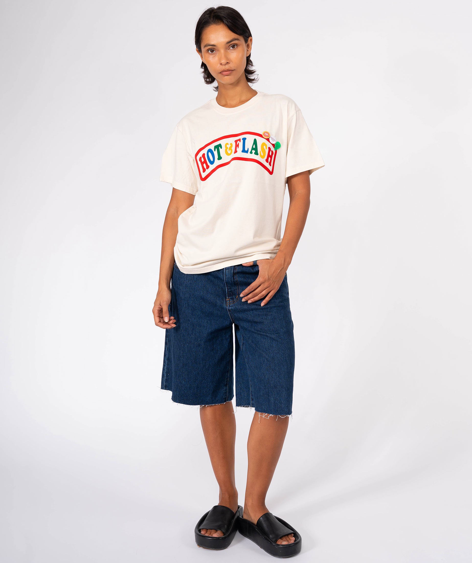 HOT" natural trucker tee shirt