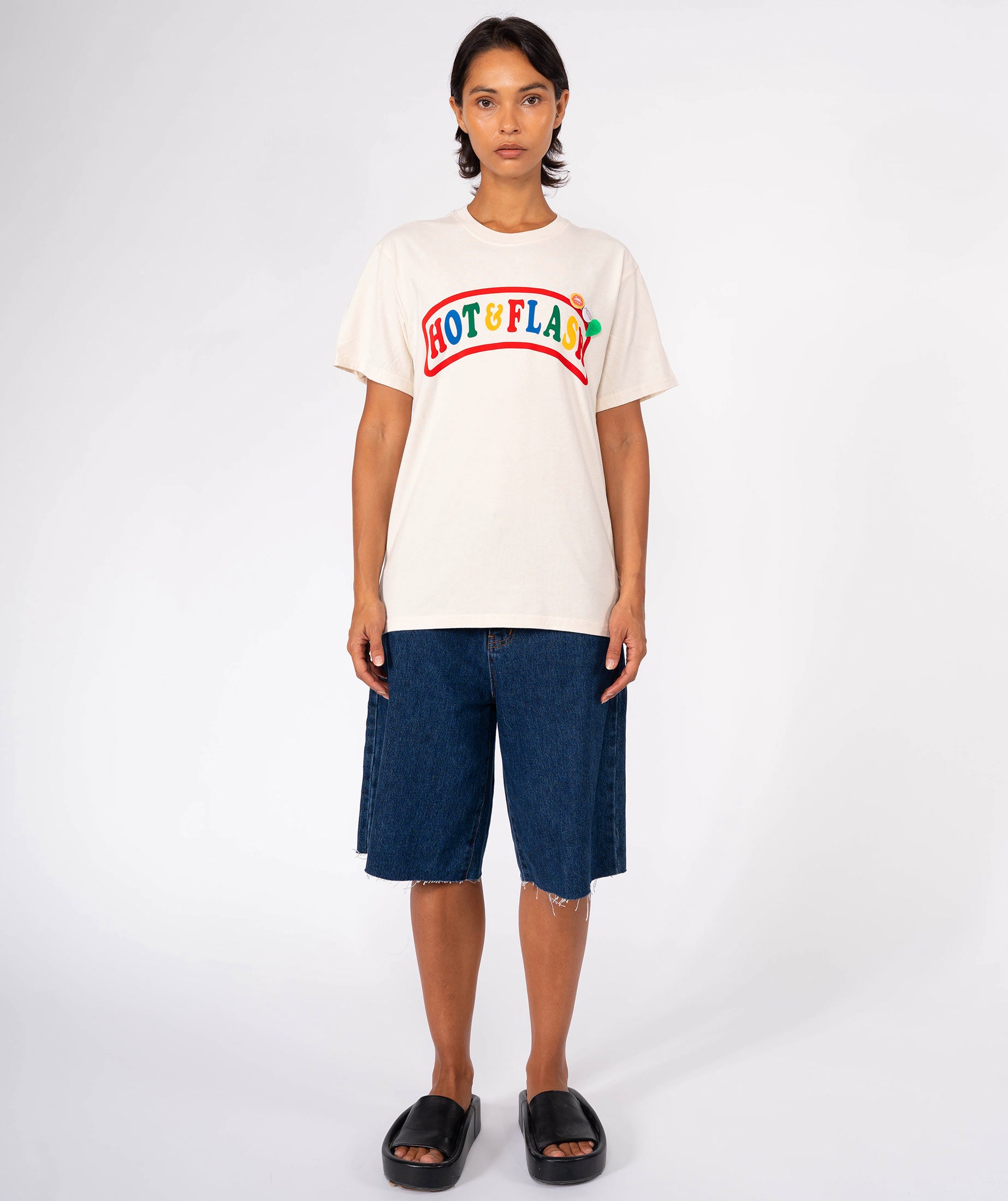 HOT" natural trucker tee shirt