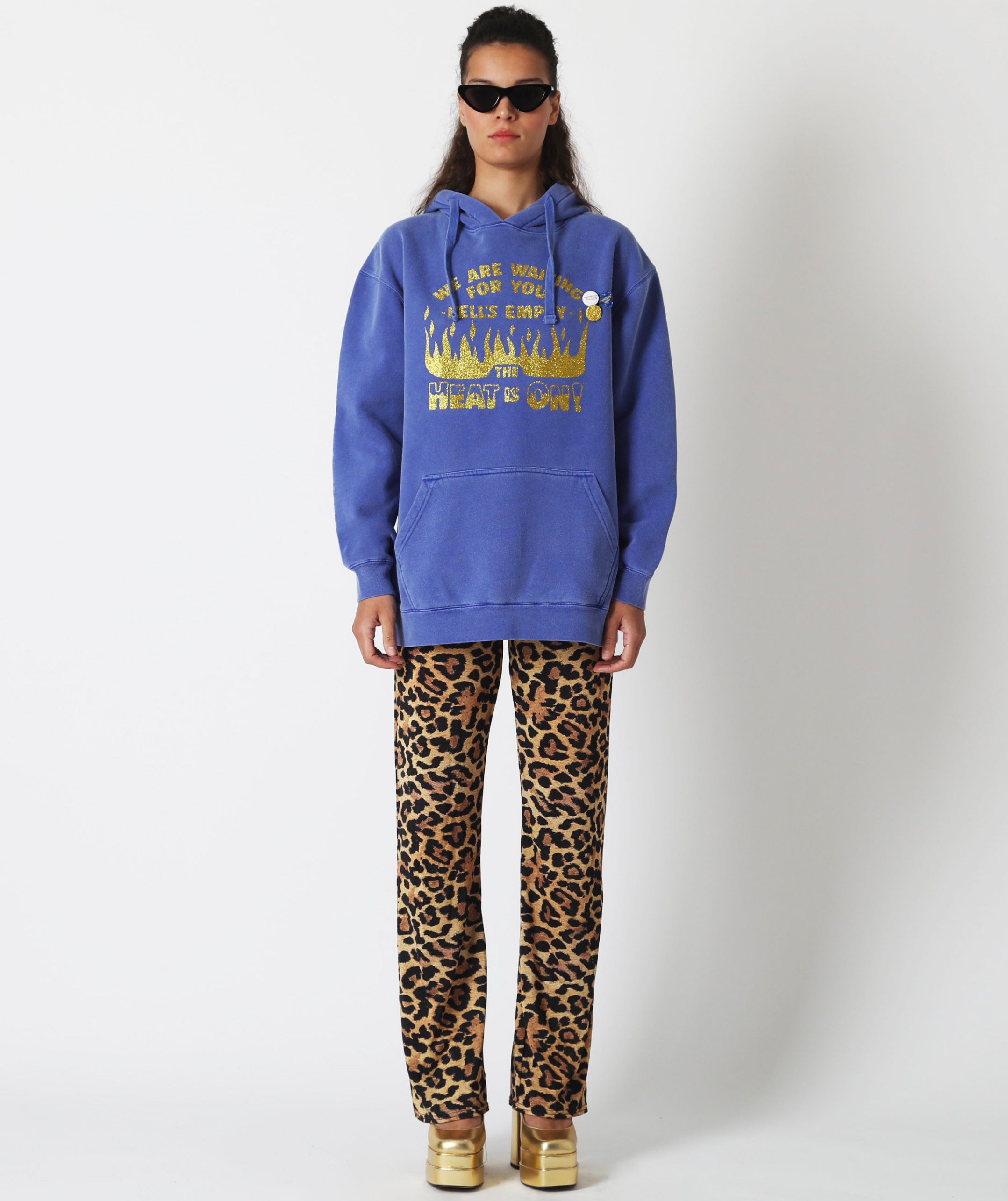 Hoodie jagger flo blue "HEAT