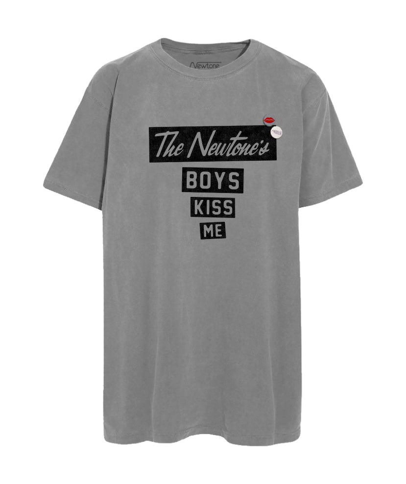 Tee shirt trucker grey "KISS ME" - Newtone