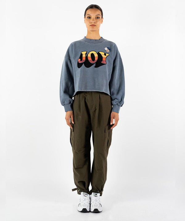 Sweatshirt crop wear denim "JOY FW23" - Newtone