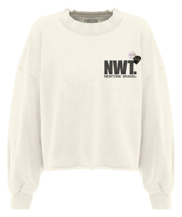Sweatshirt crop wear natural "BRAND SS24" - Newtone
