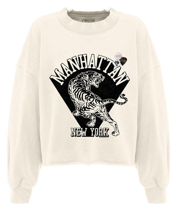 Sweatshirt crop wear natural "MANHATTAN FW23" - Newtone