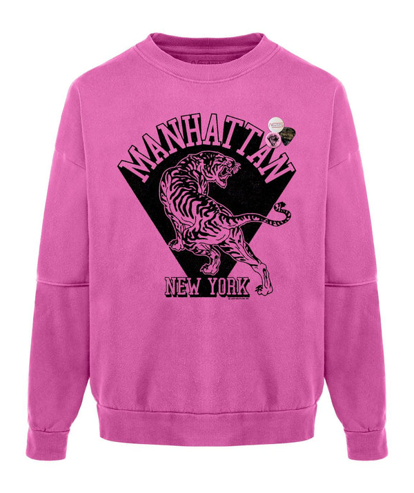 Fuchsia rollerblading sweatshirt "MANHATTAN FW23" - Newtone