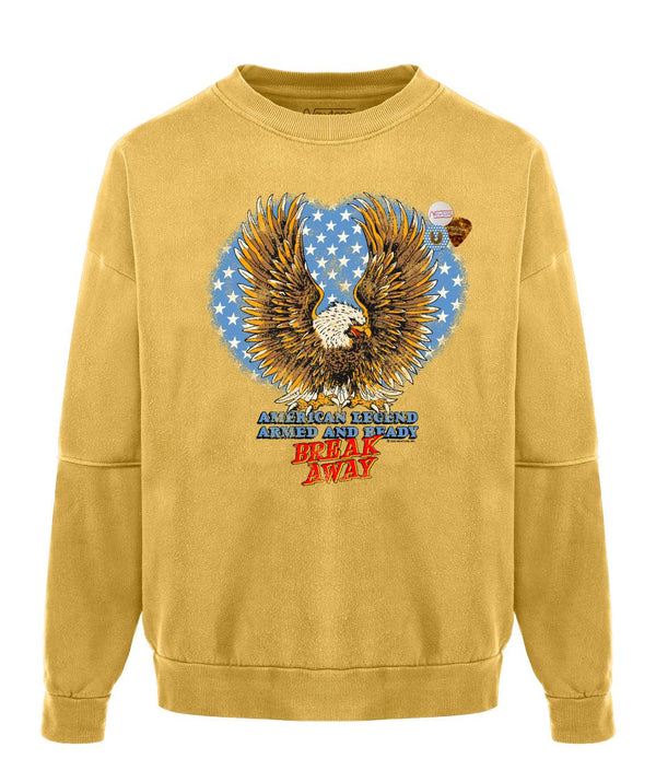 Roller mustard sweatshirt "LEGEND" - Newtone