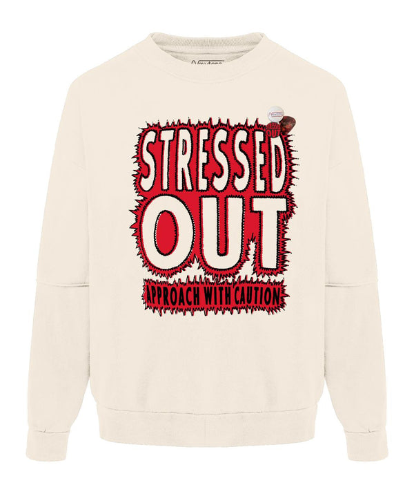 Sweatshirt roller natural "STRESSED" - Newtone