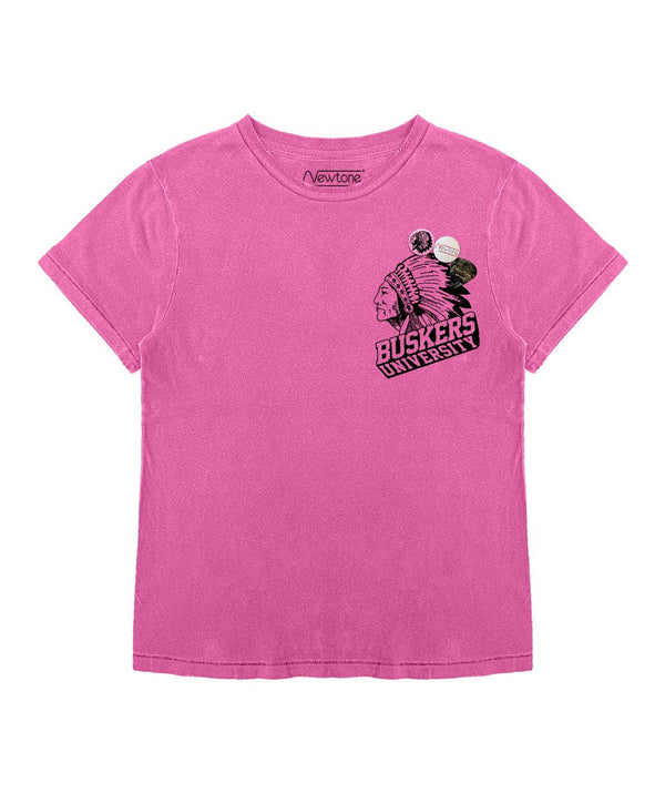 Fuchsia starlight tee shirt "BUSKERS" - Newtone