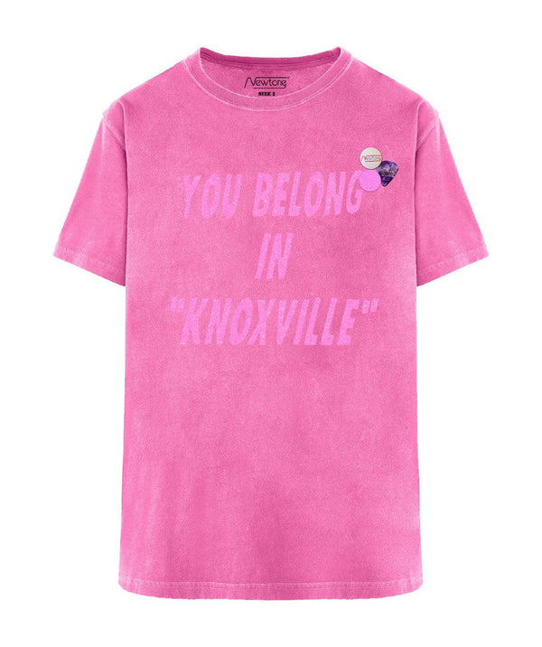 Fuchsia trucker tee shirt "KNOXVILLE" - Newtone