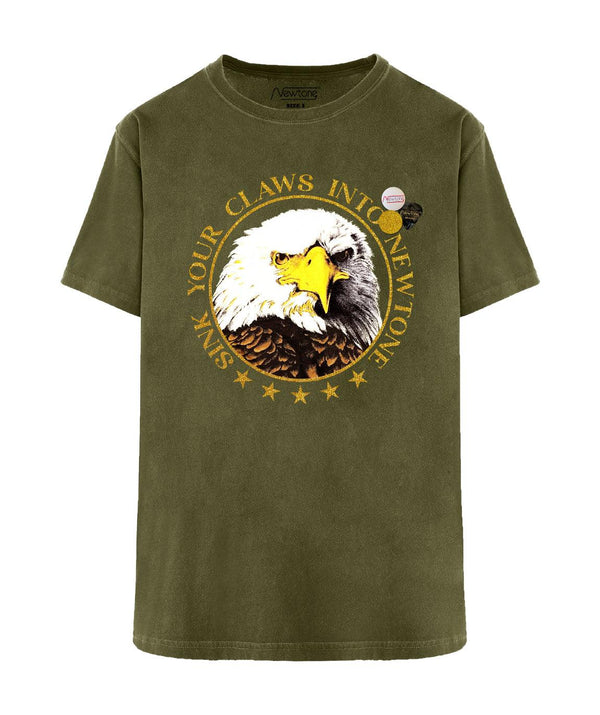 CLAWS" khaki trucker tee shirt - Newtone