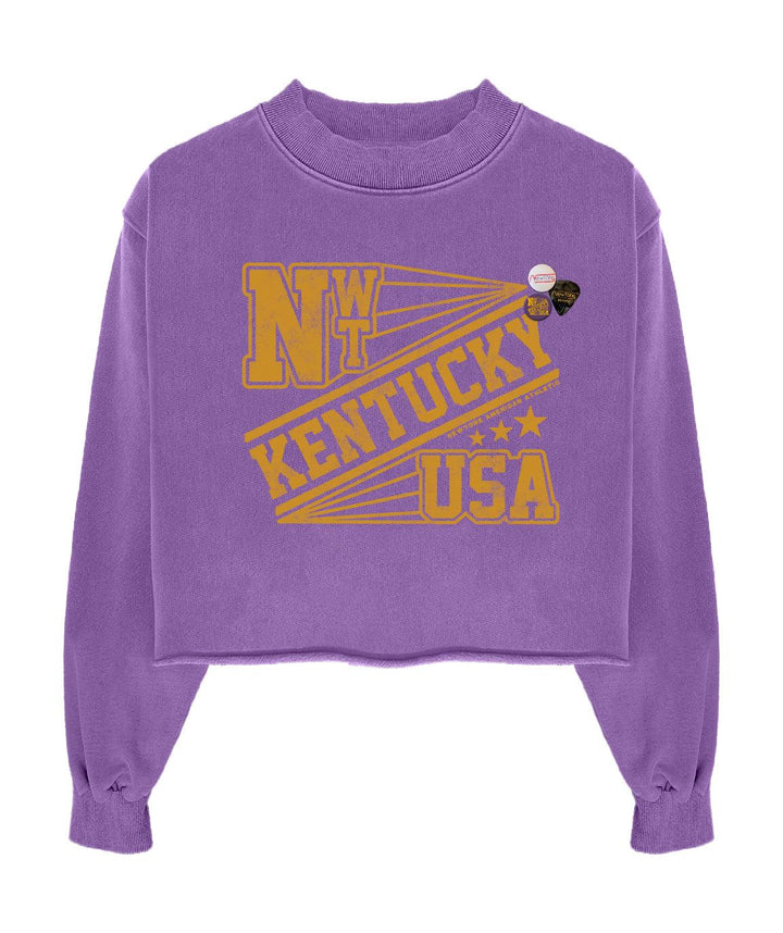 Sweatshirt crop wear purple "KENTUCKY" - Newtone