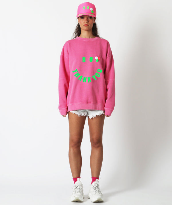 Fuchsia rollerblade sweatshirt "NO