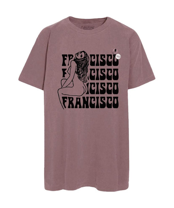 Nude trucker tee shirt "FRANCISCO" - Newtone