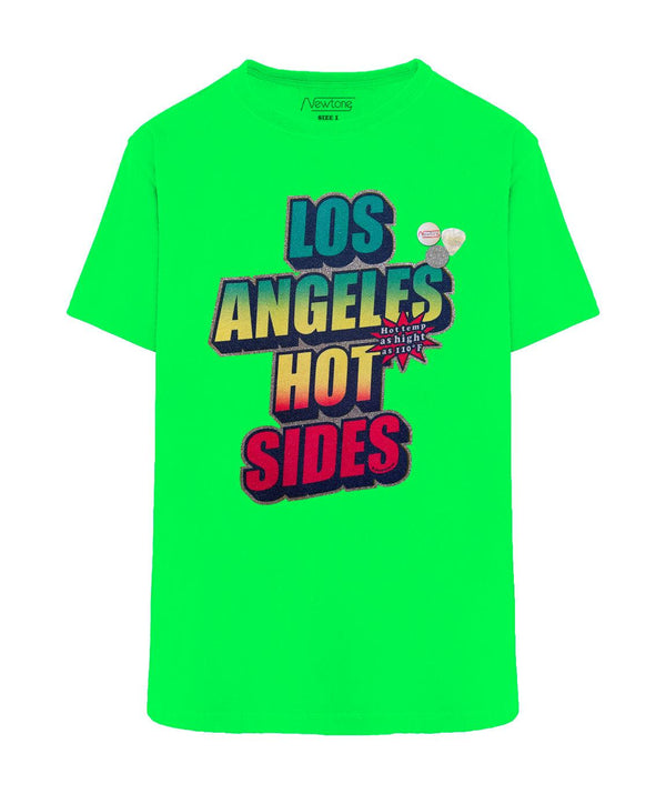 Tee shirt trucker neon green "SIDES" - Newtone