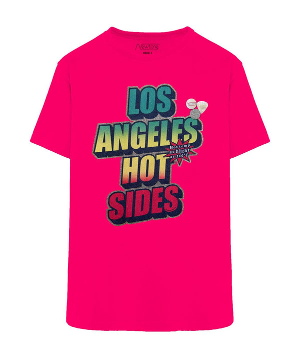 Tee shirt trucker neon pink "SIDES" - Newtone