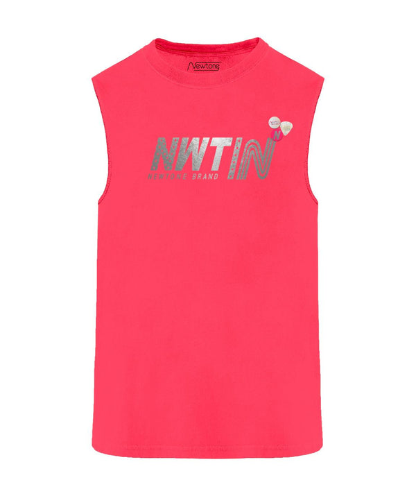 Tee shirt biker neon pink "OFFICIAL" - Newtone