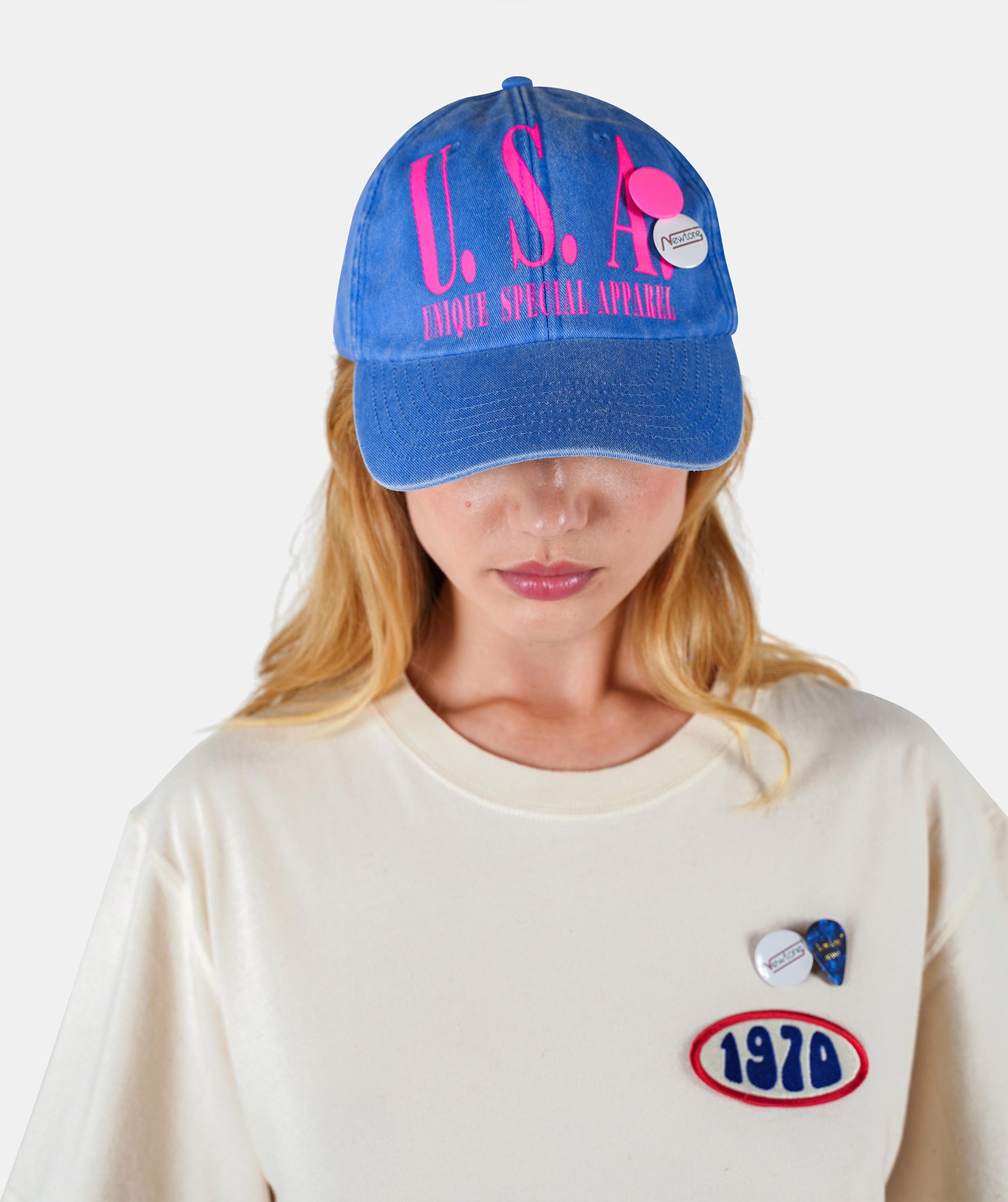 Casquette plater flo blue "USA"