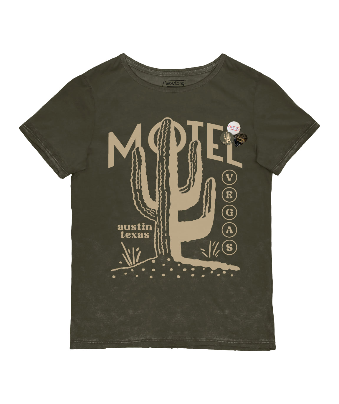 Tee shirt schiffer kaki "CACTUS"