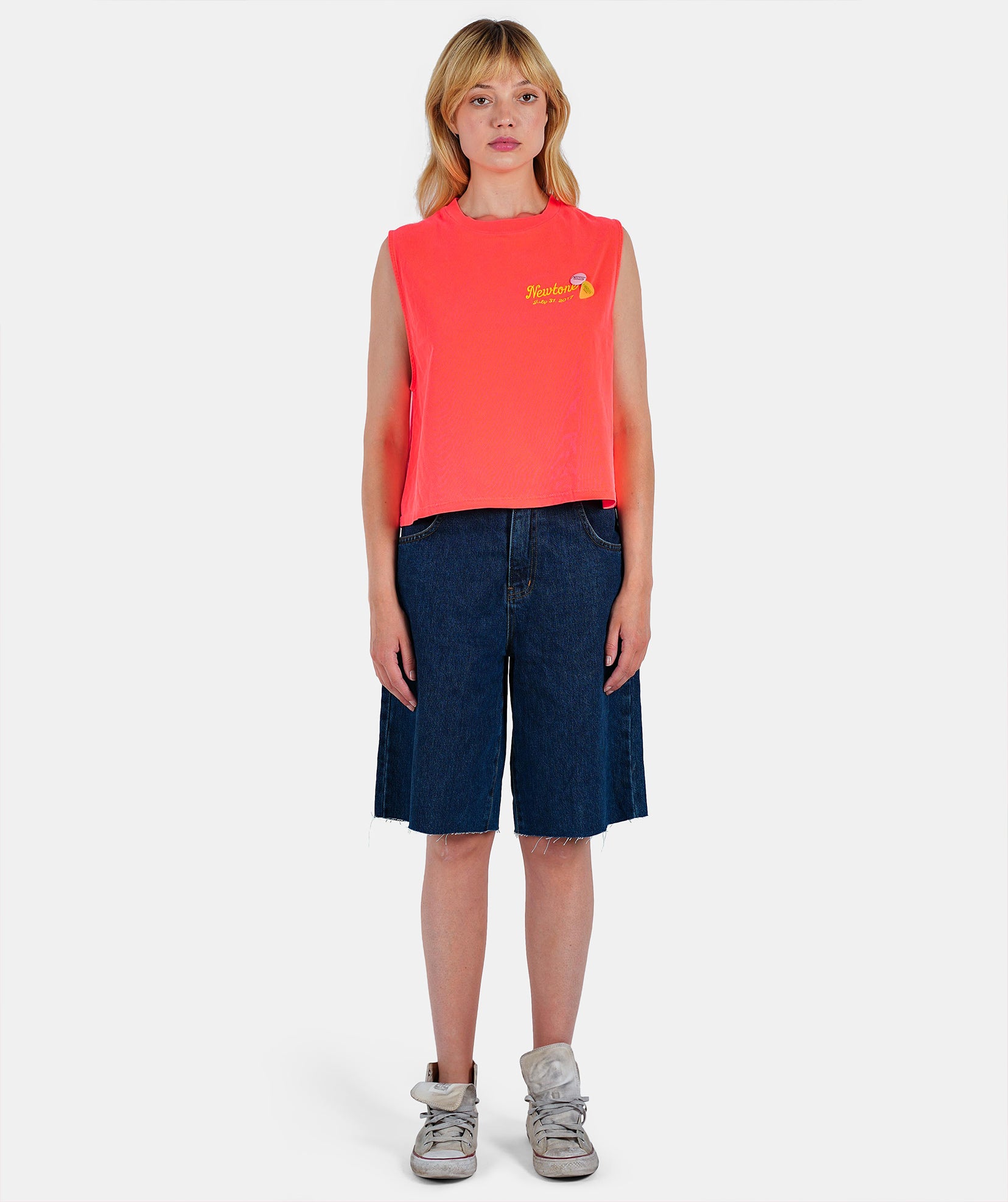 Tee shirt dyer neon orange "SINCE"