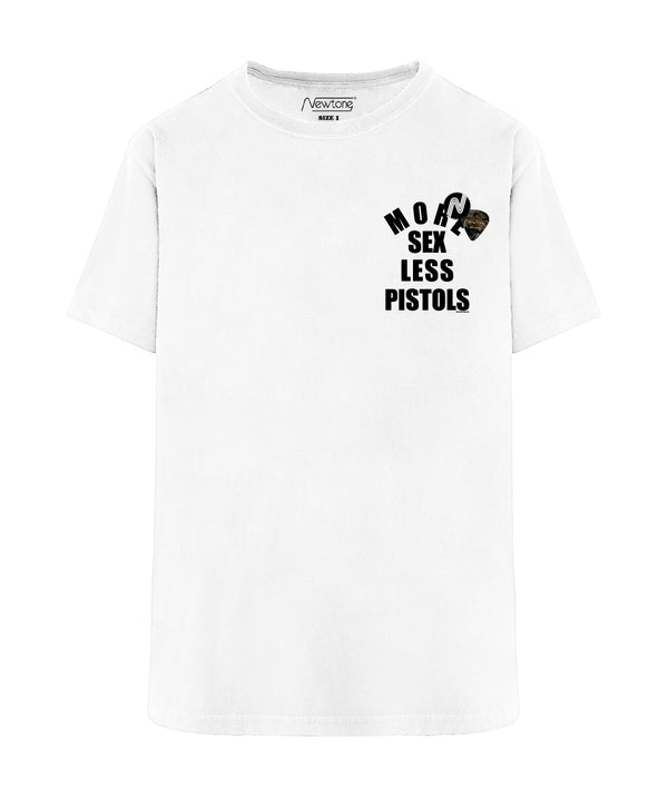 Dirty white trucker t-shirt "PISTOLS SS24"