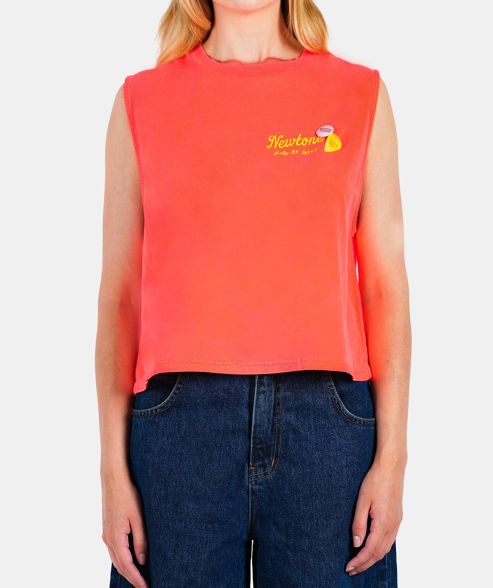 Tee shirt dyer neon orange "SINCE"