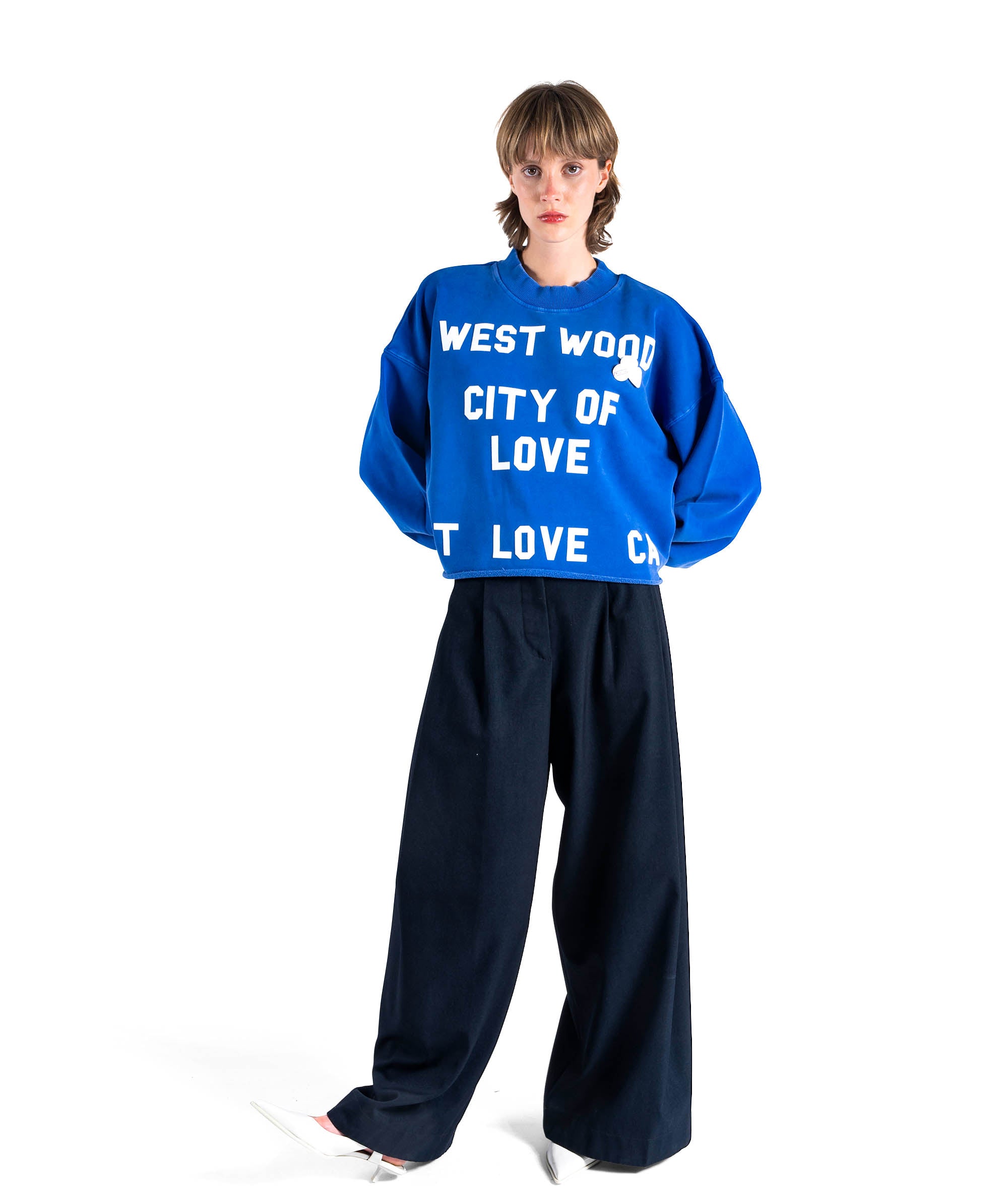 Sweatshirt crop porter royal "WESTWOOD"