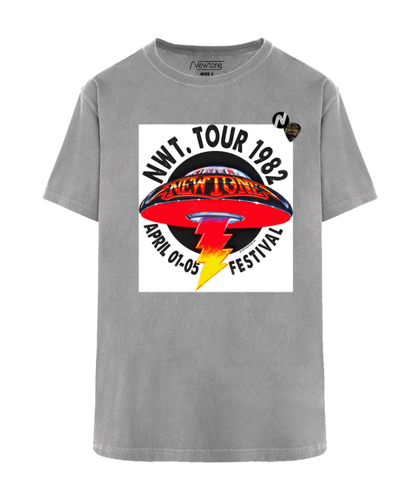 Gray trucker t-shirt "UFO SS24"