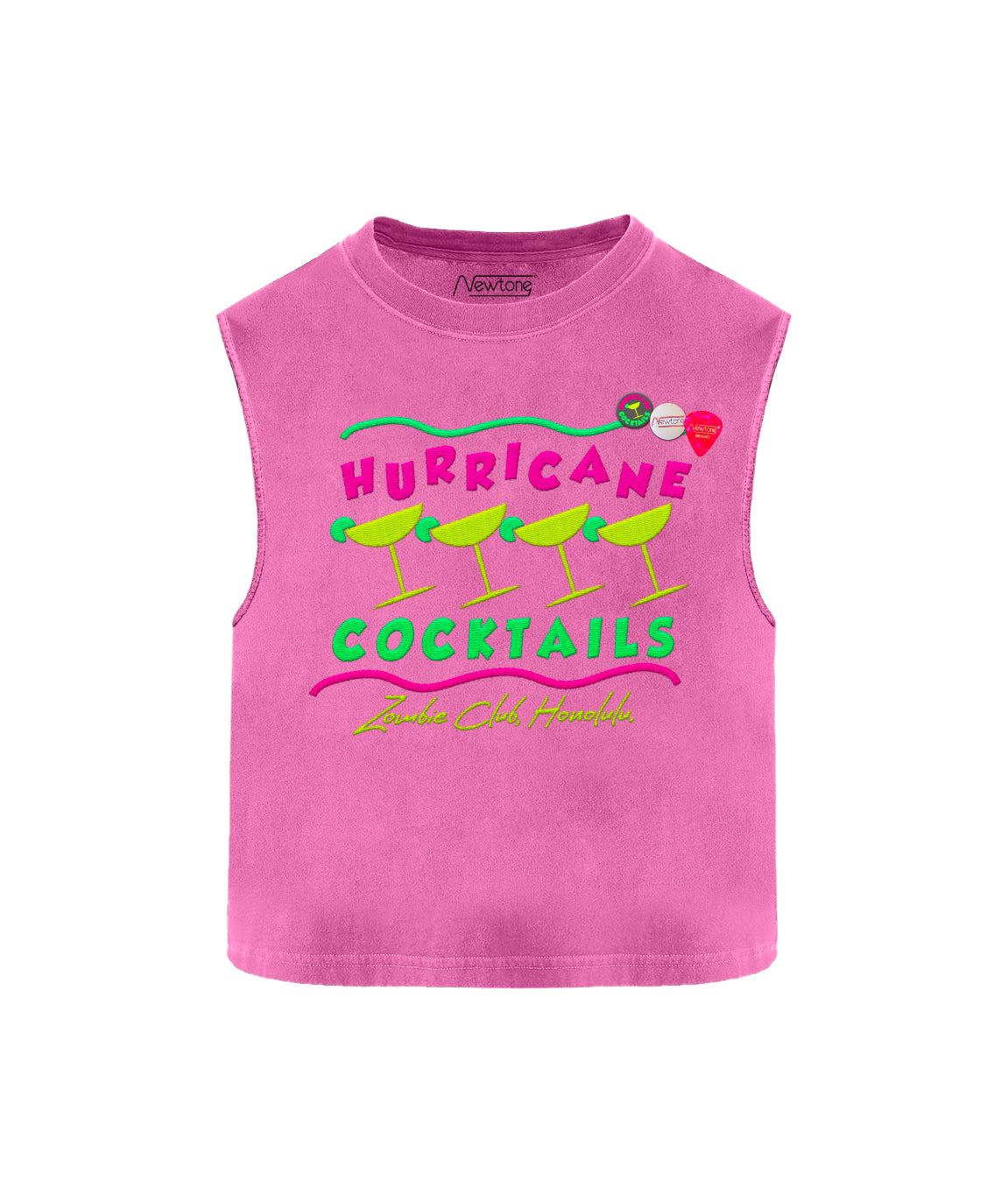 Tee shirt dyer fuschia "HURRICANE"